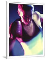 Close-up of a Young Woman Wearing Boxing Gloves-null-Framed Photographic Print