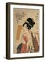 Close-Up of a Young Woman with a Wooden Pestle on Her Shoulder-null-Framed Giclee Print