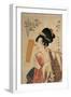 Close-Up of a Young Woman with a Wooden Pestle on Her Shoulder-null-Framed Giclee Print