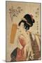 Close-Up of a Young Woman with a Wooden Pestle on Her Shoulder-null-Mounted Giclee Print