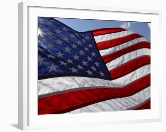 Close-up of American Flag-null-Framed Photographic Print