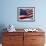 Close-up of American Flag-null-Framed Photographic Print displayed on a wall