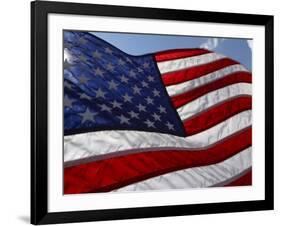 Close-up of American Flag-null-Framed Photographic Print