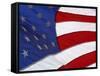 Close-up of an American Flag Waving in the Wind-null-Framed Stretched Canvas