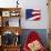 Close-up of an American Flag Waving in the Wind-null-Photographic Print displayed on a wall