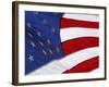 Close-up of an American Flag Waving in the Wind-null-Framed Photographic Print