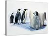 Close-Up of an Emperor Penguin with its Chick (Aptenodytes Forsteri)-null-Stretched Canvas