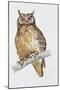 Close-Up of an Eurasian Eagle Owl Perching on the Branch (Bubo Bubo)-null-Mounted Giclee Print