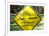 Close-up of an Iditarod Crossing Sign, Alaska-Rick Daley-Framed Photographic Print