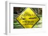 Close-up of an Iditarod Crossing Sign, Alaska-Rick Daley-Framed Photographic Print