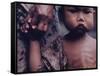 Close-Up of an Indonesian Child Holding on to the Hand of His Mother-Co Rentmeester-Framed Stretched Canvas