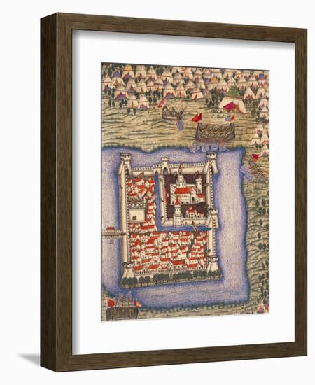 Close-Up of an Ottoman Miniature Depicting the Szigetvar Fortress-null-Framed Giclee Print