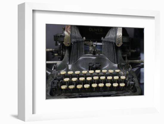 Close-up of antique typewriter.-Julien McRoberts-Framed Photographic Print