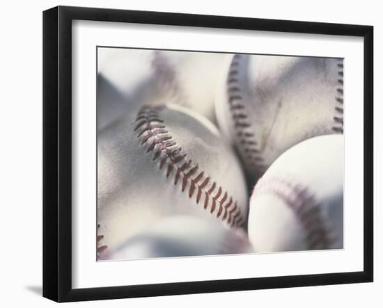 Close-up of Baseballs-null-Framed Premium Photographic Print