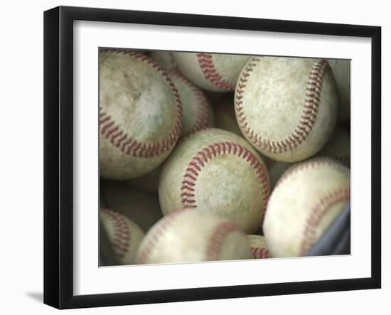 Close-up of Baseballs-null-Framed Premium Photographic Print