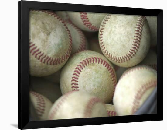 Close-up of Baseballs-null-Framed Premium Photographic Print