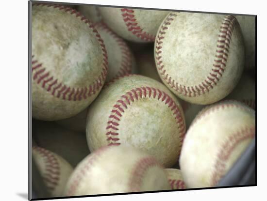 Close-up of Baseballs-null-Mounted Photographic Print