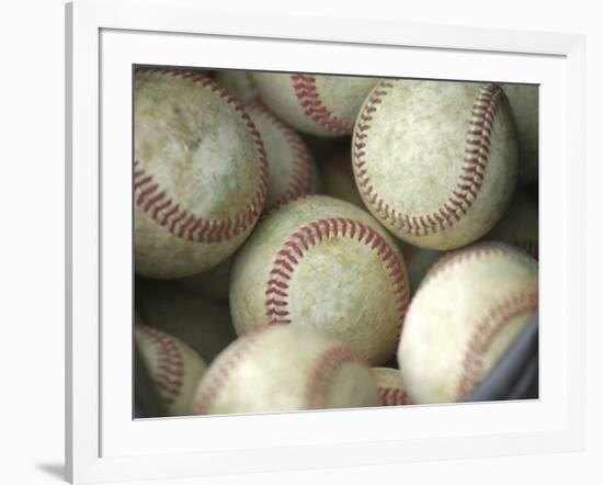 Close-up of Baseballs-null-Framed Photographic Print