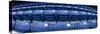 Close-up of blue empty seats of Shea Stadium, New York City, New York State, USA-Panoramic Images-Stretched Canvas