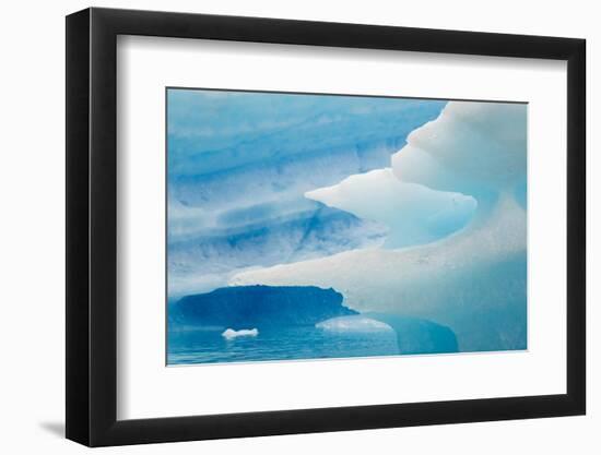 Close up of blue ice in the fjord of Narsarsuaq, Greenland-Keren Su-Framed Photographic Print