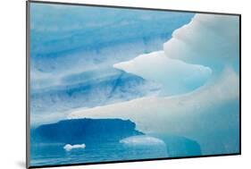 Close up of blue ice in the fjord of Narsarsuaq, Greenland-Keren Su-Mounted Photographic Print