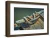Close Up of Boat Cleat and Rope-Rona Schwarz-Framed Photographic Print
