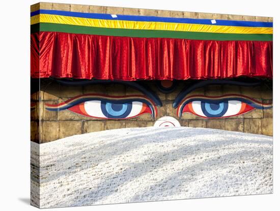 Close-Up of Bodhnath Stupa (Boudhanth) (Boudha), One of the Holiest Buddhist Sites in Kathmandu, UN-Lee Frost-Stretched Canvas