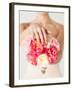 Close Up of Bride with Bouquet of Flowers and Wedding Ring-dolgachov-Framed Photographic Print