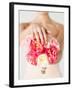 Close Up of Bride with Bouquet of Flowers and Wedding Ring-dolgachov-Framed Photographic Print