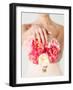 Close Up of Bride with Bouquet of Flowers and Wedding Ring-dolgachov-Framed Photographic Print