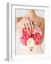 Close Up of Bride with Bouquet of Flowers and Wedding Ring-dolgachov-Framed Photographic Print