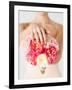 Close Up of Bride with Bouquet of Flowers and Wedding Ring-dolgachov-Framed Photographic Print