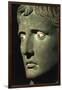 Close Up of Bronze Head of Augustus, with Glass and Alabaster Eyes, Hellenistic Art, 27-25 B.C.-null-Framed Giclee Print