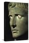 Close Up of Bronze Head of Augustus, with Glass and Alabaster Eyes, Hellenistic Art, 27-25 B.C.-null-Stretched Canvas