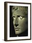 Close Up of Bronze Head of Augustus, with Glass and Alabaster Eyes, Hellenistic Art, 27-25 B.C.-null-Framed Giclee Print