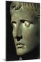 Close Up of Bronze Head of Augustus, with Glass and Alabaster Eyes, Hellenistic Art, 27-25 B.C.-null-Mounted Giclee Print