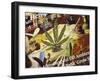 Close-Up of Cannabis Shop Sign, Amsterdam, the Netherlands (Holland)-Richard Nebesky-Framed Photographic Print