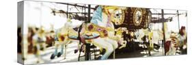 Close-Up of Carousel Horses, Coney Island, Brooklyn, New York City, New York State, USA-null-Stretched Canvas