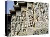 Close-Up of Carved Figures, Hoysaleshvara Temple, Halebid, Near Hassan, India-Richard Ashworth-Stretched Canvas