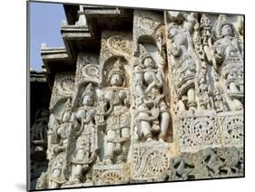 Close-Up of Carved Figures, Hoysaleshvara Temple, Halebid, Near Hassan, India-Richard Ashworth-Mounted Photographic Print