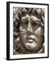 Close-Up of Carved Head, Didyma, Anatolia, Turkey, Eurasia-Christina Gascoigne-Framed Photographic Print