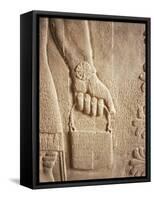 Close up of Carved Relief, Nimrud, Iraq, Middle East-Nico Tondini-Framed Stretched Canvas