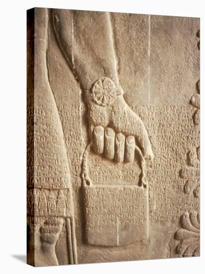 Close up of Carved Relief, Nimrud, Iraq, Middle East-Nico Tondini-Stretched Canvas
