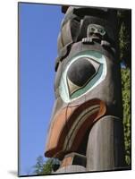 Close-up of Carved Totem in Vancouver, British Columbia, Canada-Robert Harding-Mounted Photographic Print