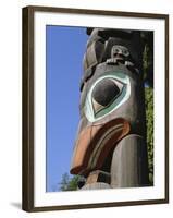 Close-up of Carved Totem in Vancouver, British Columbia, Canada-Robert Harding-Framed Photographic Print