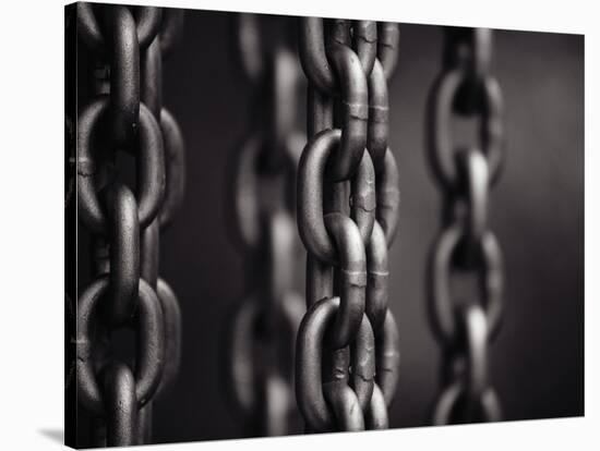 Close Up of Chain Links-David H. Wells-Stretched Canvas