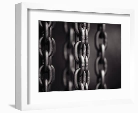 Close Up of Chain Links-David H. Wells-Framed Photographic Print