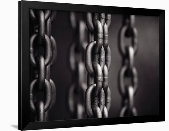 Close Up of Chain Links-David H. Wells-Framed Photographic Print