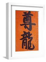 Close-up of Chinese Calligraphy at a Temple, Stanley, Hong Kong, China, Asia-Amanda Hall-Framed Photographic Print