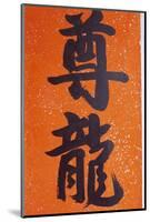 Close-up of Chinese Calligraphy at a Temple, Stanley, Hong Kong, China, Asia-Amanda Hall-Mounted Photographic Print